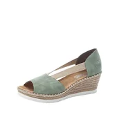 Sandały damskie - Rieker sandały damskie 619x1, zielony, 36 EU - miniaturka - grafika 1