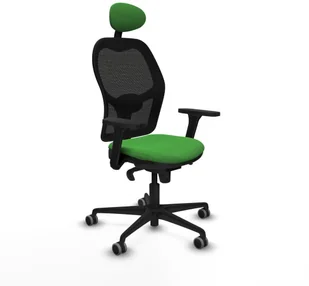 Fotel biurowy, krzesło biurowe Krzesło Biurowe z Zagłówkiem Jorquera Piqueras y Crespo 3D036G1 Kolor Zielony - Fotele i krzesła biurowe - miniaturka - grafika 1