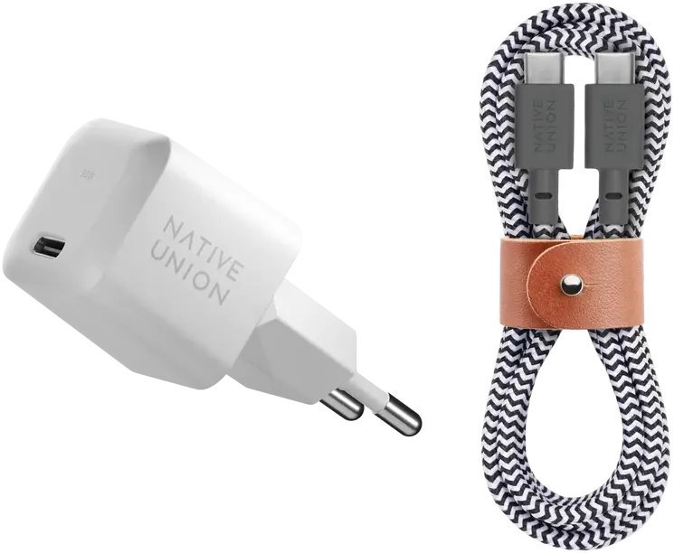 Ładowarka Native Union Native Union 30W USB-C Fast GaN Charger White + USB-C Cable Zeb.