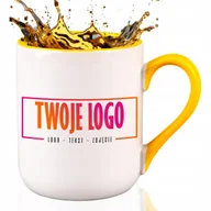 Kubki - FOTO KUBEK Z Twoim Własnym Dowolonym Nadrukiem Zdjęciem Napisem Logo ŻÓŁTY - miniaturka - grafika 1