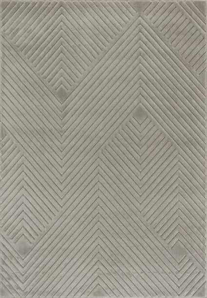 Dywan szary do salonu ,nowoczesny wycinany wzór w jodełkę 160x220cm