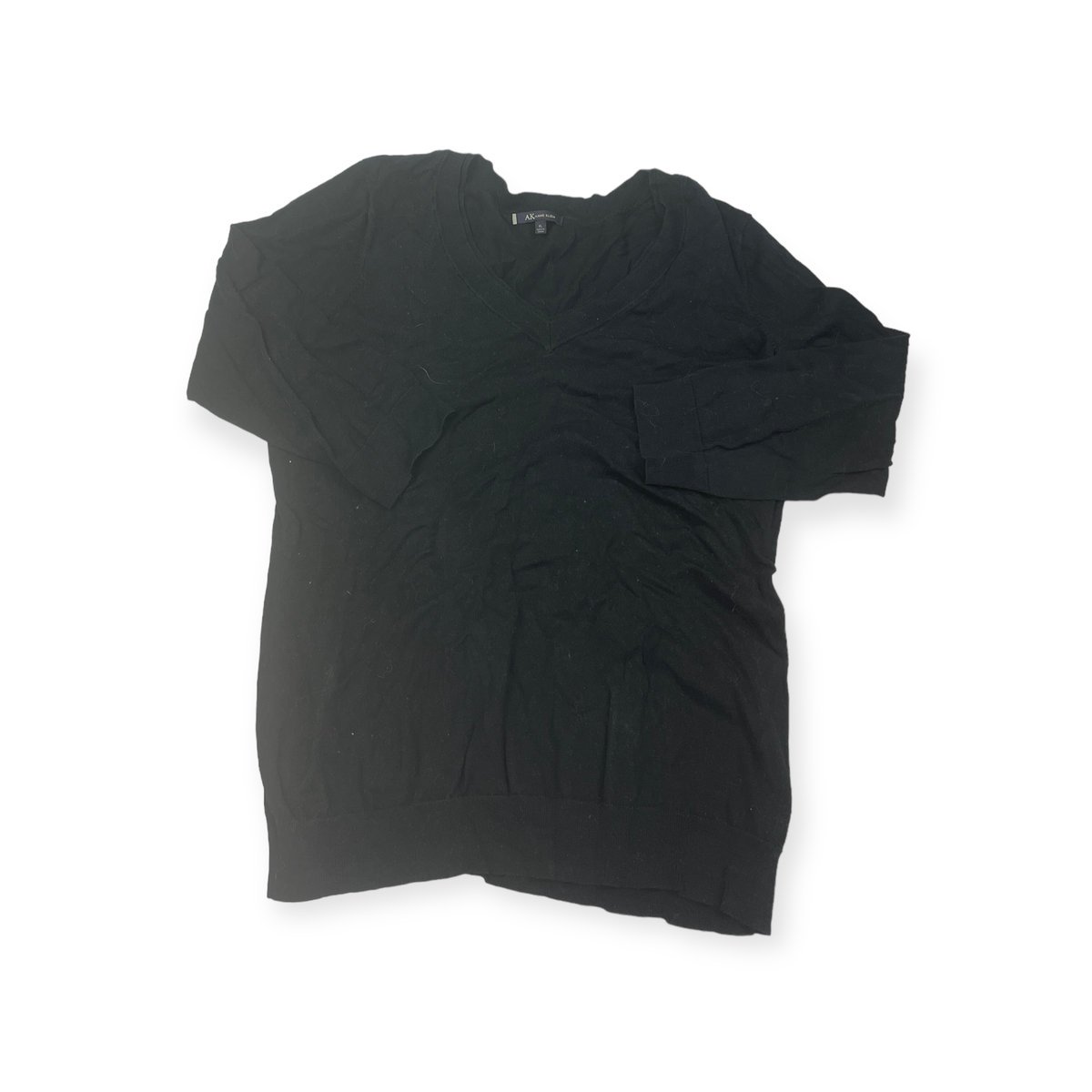 Sweterek damski czarny rękaw 3/4 Anne Klein XL