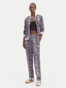 Dresy damskie - adidas Dres Essentials 3-Stripes Animal KB8935 Fioletowy Regular Fit - miniaturka - grafika 1