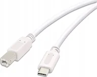 Kable USB - Kabel USB Vivanco Vivanco cable USB-C - USB-B 3m, white 45356 - miniaturka - grafika 1