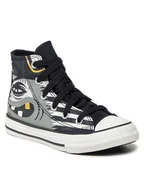 Buty dla chłopców - Converse Buty chłopięce szary Chuck - 27 372729C_WHITE/BLACK/GOLD-27 - miniaturka - grafika 1