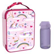 Survival - akcesoria - Zestaw lunchowy dla dzieci ION8 Unicorn Rainbows Lunchbag i bidon 400ml - miniaturka - grafika 1