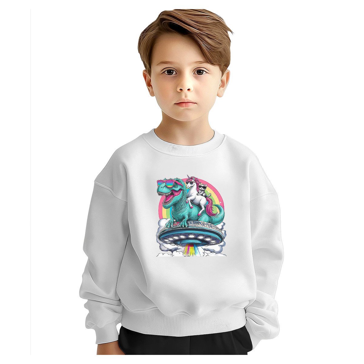 BLUZA DZIECIĘCA JEDNOROŻEC UNICORN DINOZAUR 146-152 DLA CHŁOPCA DZIEWCZYNKI