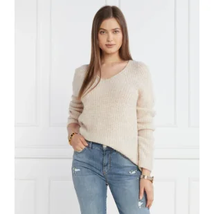 Marc Cain Wełniany sweter | Regular Fit - Swetry damskie - miniaturka - grafika 1