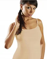 Koszulki i topy damskie - Podkoszulka damska na wąskich ramiączkach bawełniana 3XL Rita Emili BEŻ - miniaturka - grafika 1