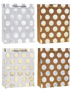 Torebka ozdobna 26x32x10cm hot-stamp mix Rozette - artykuł papierniczy - Opakowania i torebki na prezenty - miniaturka - grafika 1