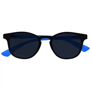 Opulize Dzieci okulary przeciwsłoneczne chłopcy dziewczynki wiek 6+ czarny neonowy niebieski zawiasy sprężynowe S47-B - Akcesoria i dodatki do ubrań dla dzieci - miniaturka - grafika 1