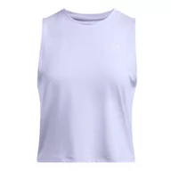 Koszulki sportowe damskie - Damski top treningowy Under Armour Vanish Energy Crop Tank - niebieski - UNDER ARMOUR - miniaturka - grafika 1