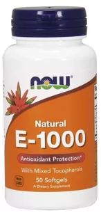 Now Foods Witamina E 1000 IU (50 kaps.) - Suplementy naturalne - miniaturka - grafika 1