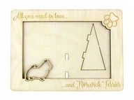 Ramki na zdjęcia - Norwich Terrier ramka na zdjęcie z psem grawer - miniaturka - grafika 1