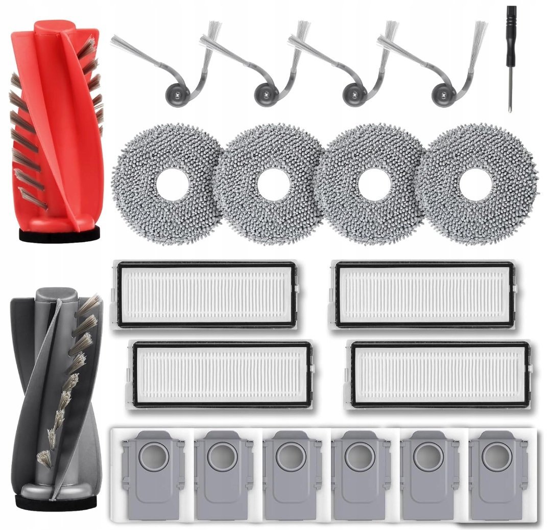 Duży zestaw akcesoriów do Roborock Qrevo Curv / EDGE /5AE worki mopy filty