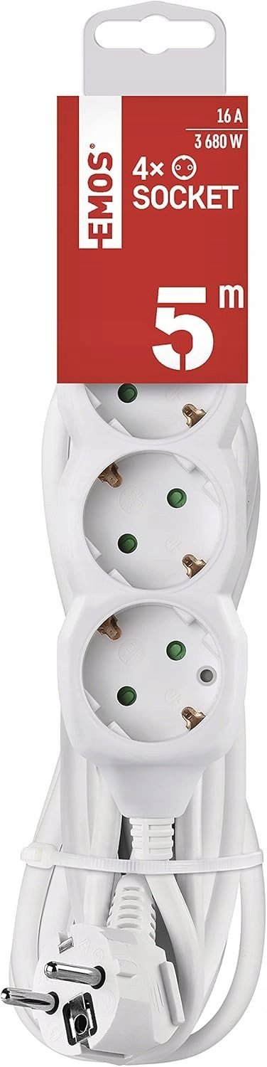 Power Strip SCHUKO - 4 sockets, 5.0m, 1,5mm2 P0425R