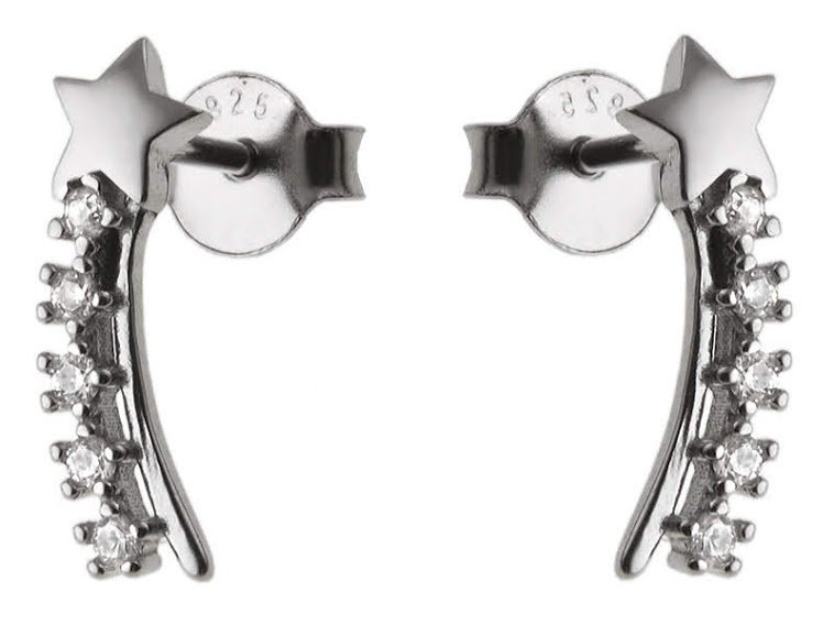 KOLCZYKI SREBRNE GWIAZDA KOMETA k2259 - 1,3g.