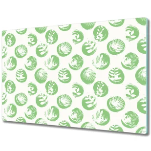 Wytrzymała Deska Kuchenna ze Szkła Hartowanego - Rośliny w zielonych kropkach - 80x52 cm - Deski do krojenia Wytrzymała Deska Kuchenna ze Szkła Hartowanego - Rośliny w zielonych kropkach - 80x52 cm - Deski do krojenia - miniaturka - grafika 1