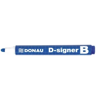 Marker suchościeralny i do flipchartu okrągły 2,0-4,0mm DONAU D-SIGNER B niebieski /7372001-10PL/ - Markery do tablic - miniaturka - grafika 1