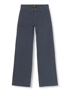 Spodnie damskie - Lee Damskie spodnie typu chinosy, proste, niebieski, 29W / 33L - grafika 1