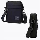 Nerki - TORBA TOREBKA MĘSKA NA RAMIĘ LISTONOSZKA SASZETKA PITEREK NERKA CZARNA - miniaturka - grafika 1