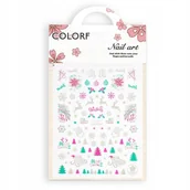 Ozdoby do paznokci - Allepaznokcie Naklejki do paznokci cienkie samoprzylepne świąteczne świecące w UV Colorf CY-027 - miniaturka - grafika 1