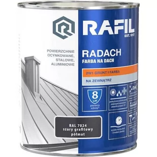 Radach szary grafitowy RAL 7024 połysk 0,75L - Farby zewnętrzne - miniaturka - grafika 1