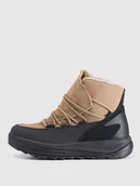 Śniegowce damskie - 4F Buty zimowe śniegowce SNOWDROP z membraną damskie - beżowe 41 - miniaturka - grafika 1