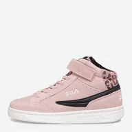 Buty dla dziewczynek - Wiosenne trzewiki dziewczęce Fila Crew Velcro Mid Kids FFK0122-43148 31 Różowe (8719477839137) - miniaturka - grafika 1