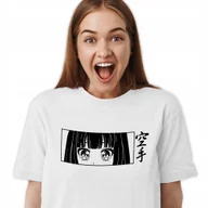 Koszulki i topy damskie - T-Shirt Koszulka Damska Bawełna Biała XXL Urocze Cute Kawaii Anime Wzory - miniaturka - grafika 1