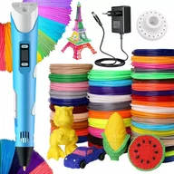 Zabawki interaktywne dla dzieci - Hikey, Długopis 3D, 100m wkładów, 20 kolorów - miniaturka - grafika 1
