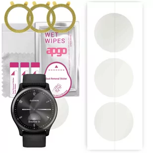 3x Folia hydrożelowa MATOWA do Garmin vivomove sport - apgo Smartwatch Hydrogel MATTE Protection Ochrona na ekran smartwatcha - Akcesoria do smartwatchy - miniaturka - grafika 1