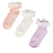 Skarpetki dla dzieci - Skarpety JENNY 7KB-004-SS25 (3-pack) Różowy - miniaturka - grafika 1