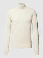 Swetry męskie - Sweter z dzianiny z detalem z logo - miniaturka - grafika 1