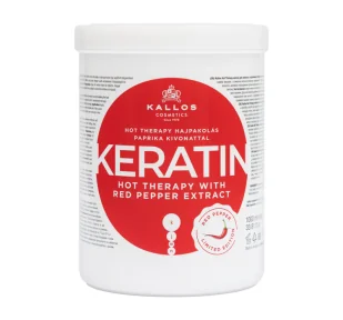 KALLOS KJMN KERATIN HOT THERAPY MASKA DO WŁOSÓW KERATYNA EKSTRAKT Z OSTREJ PAPRYKI 1000ML - Maski do włosów - miniaturka - grafika 1