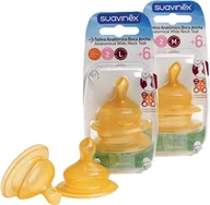 Smoczki uspokajające - Suavinex ANATOMICZNY USTNIK LATEKSOWY SZEROKI OTWÓR S2 M 2SZT 3156852 - miniaturka - grafika 1