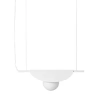 Lampy sufitowe - Metalowa lampa wisząca Sallo SAA111P0 szklana kula biała - miniaturka - grafika 1