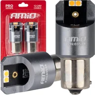 Żarówki samochodowe - AMiO Żarówki led full canbus pro py21w 4x3030 smd pomarańczowe 12v 24v amio-03584 - miniaturka - grafika 1