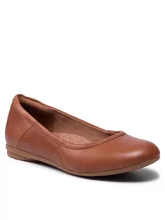 Baleriny - Clarks Baleriny Canebay Plain 261614744 Brązowy - grafika 1