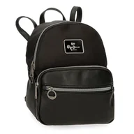 Plecaki - Pepe Jeans Christine Plecak na co dzień Czarny 20x25,5x10 cm Poliester z Detalami ze sztucznej skóry by Joumma Bags, Czarny (Black), Talla única, plecak na co dzień - miniaturka - grafika 1