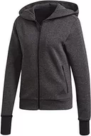 Bluzy damskie - adidas Damska bluza z kapturem W Ver Fz Hd szary Leprme M - miniaturka - grafika 1