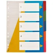 Przekładki do segregatorów - Tetis Przekładki PP A4 numeryczne 1-5 BP630-5 - miniaturka - grafika 1