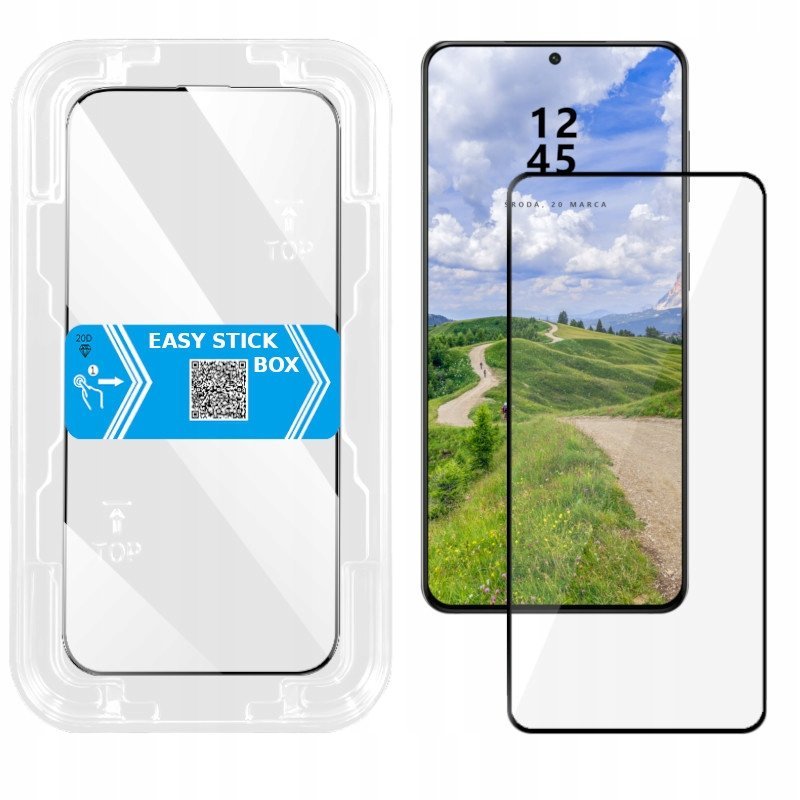 Szkło hartowane z ramką montażu do TCL 605 4G 60 5G 60R 5G 60 SE NXTPAPER