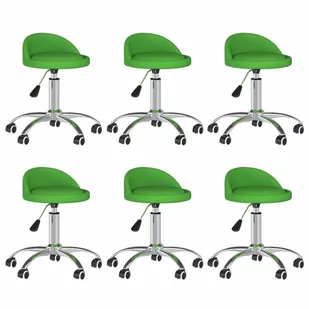 vidaXL Obrotowe krzesła jadalniane 6 szt. zielone sztuczna skóra 3086260 - Krzesła - miniaturka - grafika 1