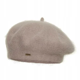 Beret damski z angory LIWIA Cappuccino - Czapki damskie - miniaturka - grafika 1