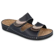 Klapki i japonki damskie - Inblu klapki obuwie damskie 158D173 granatowe - miniaturka - grafika 1