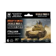 Kolejki i akcesoria - Vallejo Zestaw farb WWII Italian Armour & Infantry Vallejo 70209 - miniaturka - grafika 1