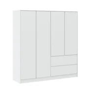 Szafy - Szafa Uchylna Basit 4D2S Biała z Listwą Dwustronną - miniaturka - grafika 1