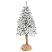 Choinki - Decoking Sztuczna choinka na pniu Jodła Cecilia ośnieżona 120x24 cm 243746-uniw - miniaturka - grafika 1