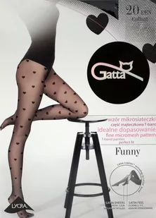 RAJSTOPY GATTA FUNNY WZ 08 serduszka - Rajstopy - miniaturka - grafika 1